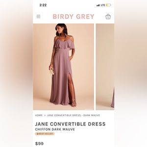 Birdy Grey Bridesmaid dress